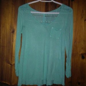 Teal 3/4 sleeved tee